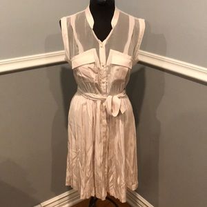 Anthropologie Moulinette Souers Quiet Blush Sheer Mini Dress